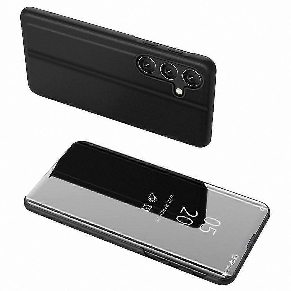 Leather Flip Case with View Window and Stand for 5G and 4G Phones