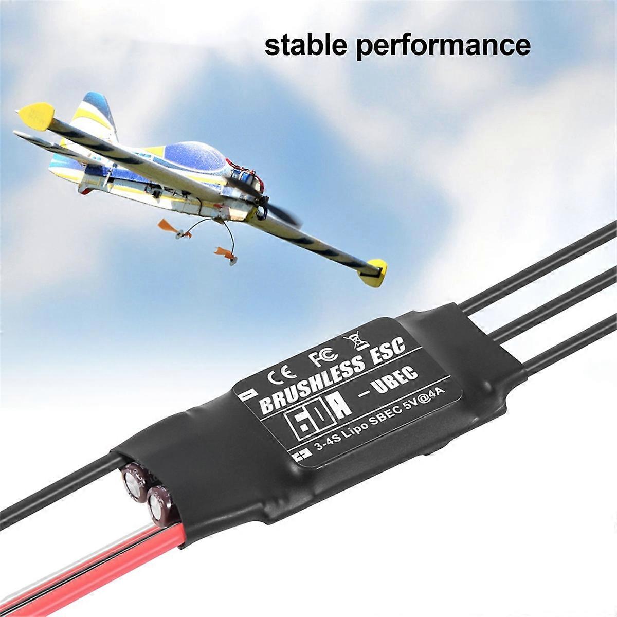 60A Brushless ESC 2-3S Lipo for RC Car Boat Aircraft DIY Parts