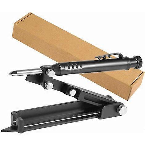 Aluminum Alloy Multi-function Scribing Tool with Deep Hole Pencil, Scribing Gauge for DIY