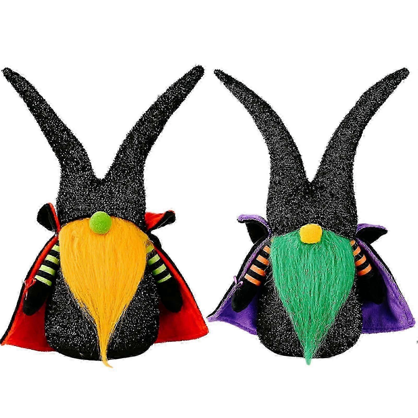 LINJOU 2er-Pack Halloween Zwerge gesichtslose Plüschpuppen, für Stand Stufentablett Display Ornament