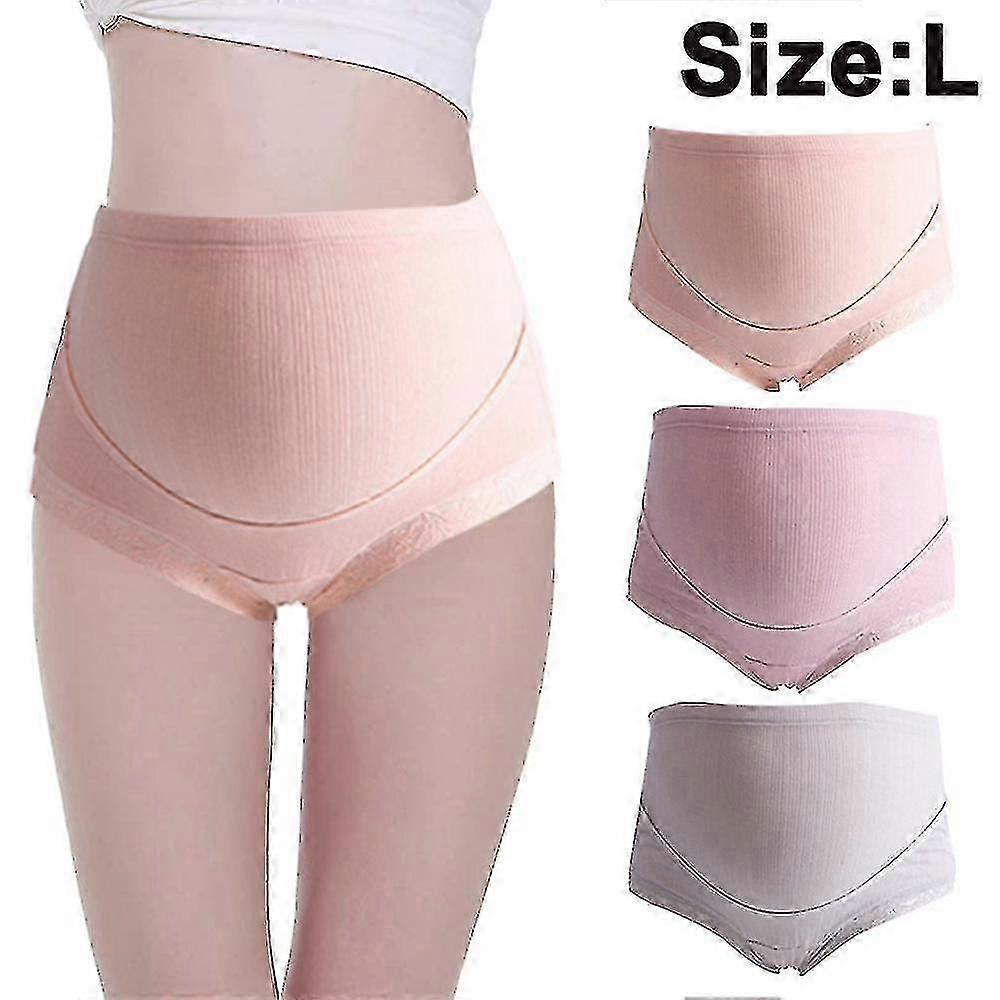 3 db pamut női kismama bugyi klasszikus magas derékú stílus kismama fehérnemű multi-pack-YUHAO