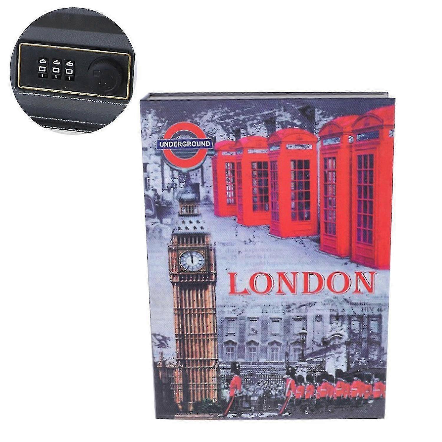 Coin Bank Safe Real Page Simulation Book Ornament Creative Key/Password Type Money Box Diversion Boo