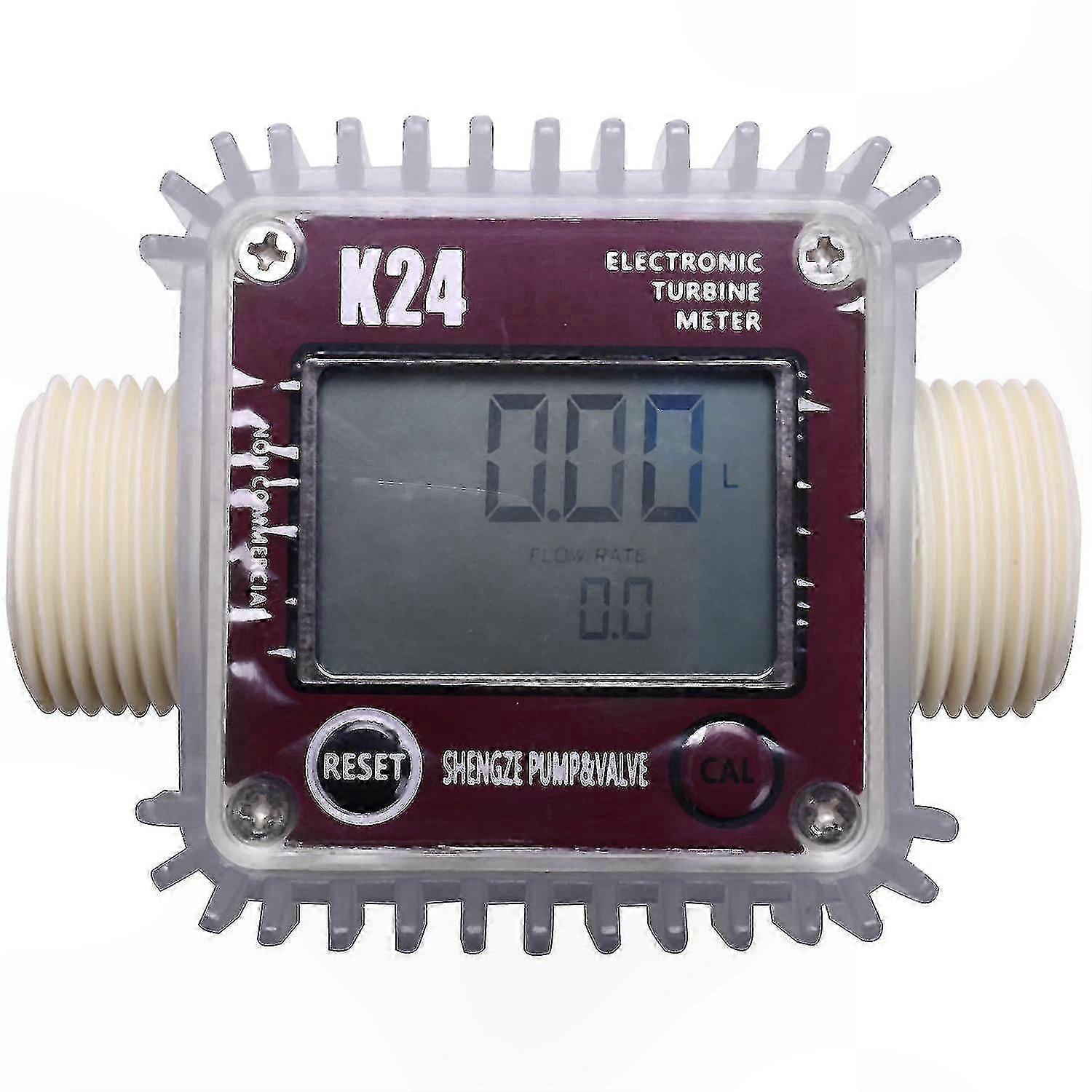 LCD Digital Flow Meter for Chemicals, Water, and Sea Liquid Measurement with Turbine Fuel Flow Tester K24