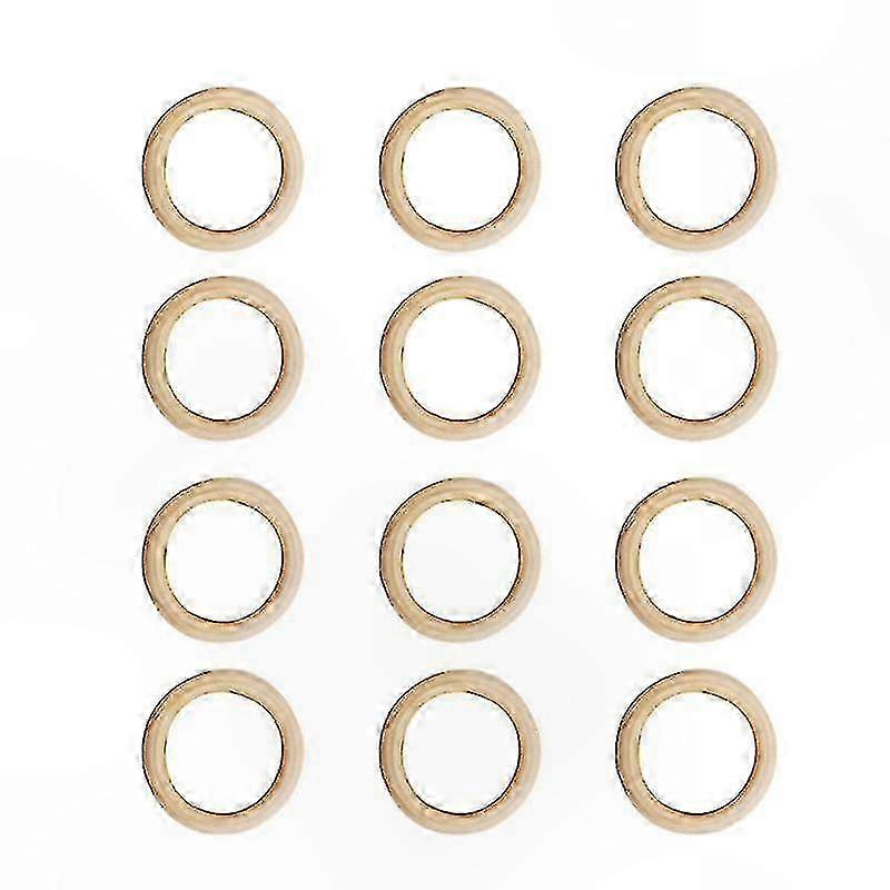 20 Pack Natural Wood Buckle Rings