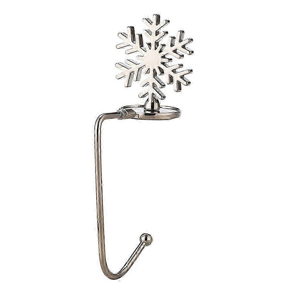 Snowflake Stocking Holder Gold and Sliver Lightweight Garland Mantle Grips for Party Christmas Supplies