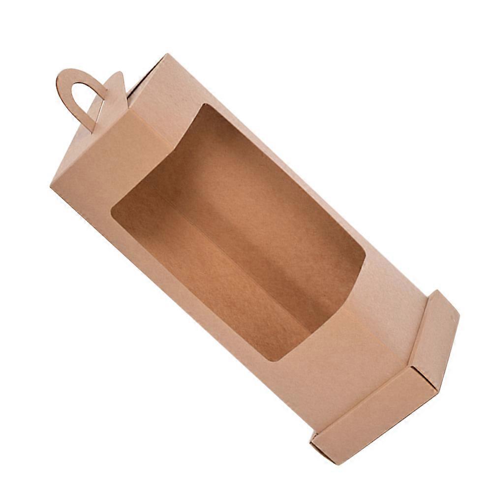 Light Brown Paper Flower Box for Arrangements 2Pcs Folding Gift Boxes