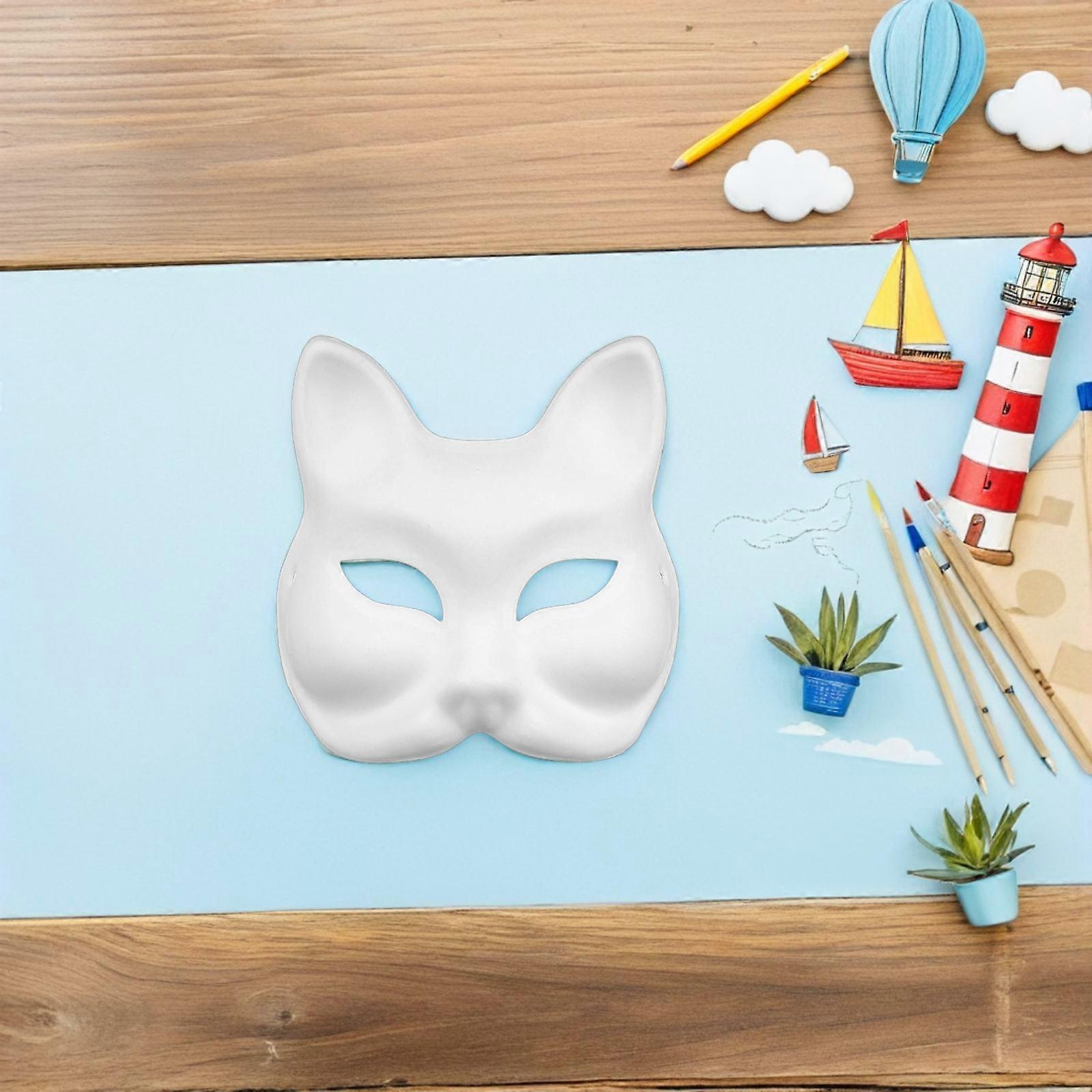 Blank Animal Masks Pulp Paper Mask for DIY 32Pcs Paint Your Own Masks