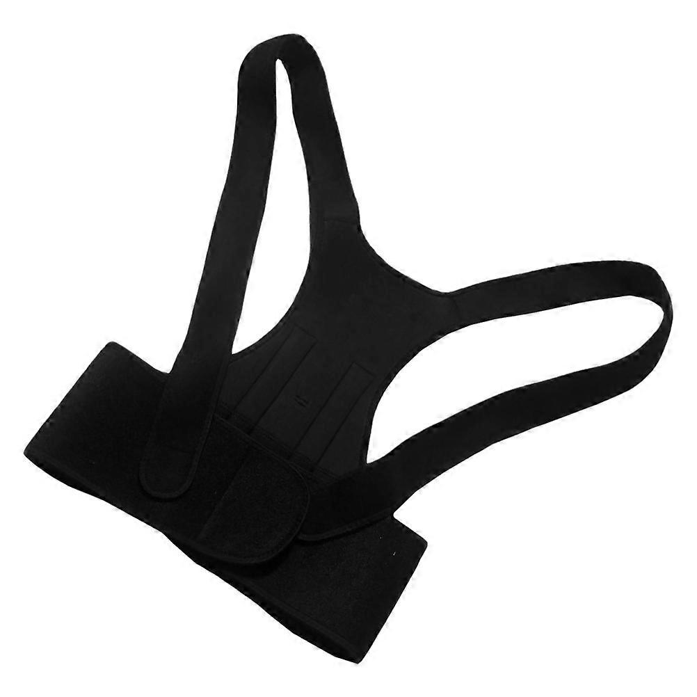 Posture Correction Brace Adjustable for Adults and Students Black Comfortable Material 1Set