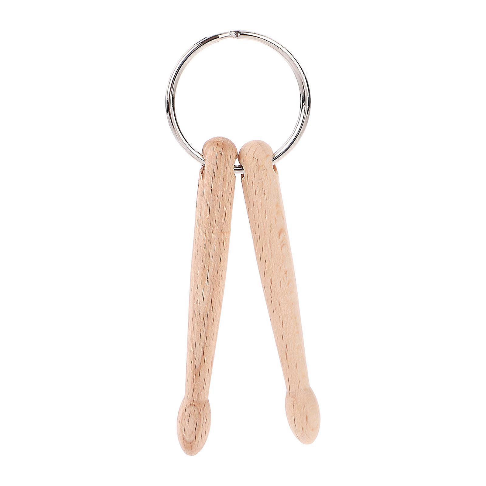 Creative Drum Stick Key Chain for Bag Pendant with 3Pcs Key Hanging Decor