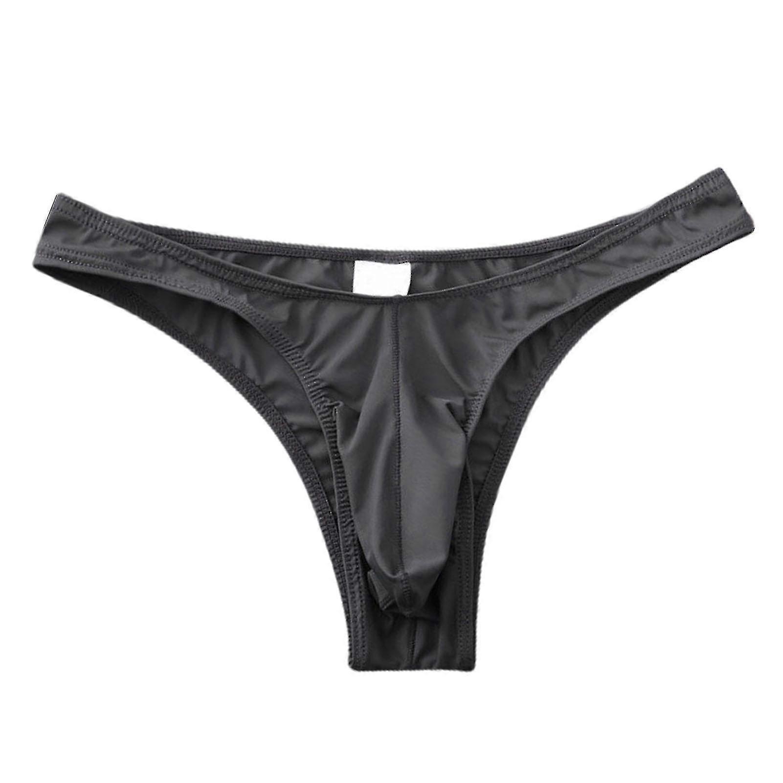 Men Briefs U Convex Breathable Elastic Transparent Ultra-soft Non-slip Low Rise Stretchy Men Underpants for Inner Wear