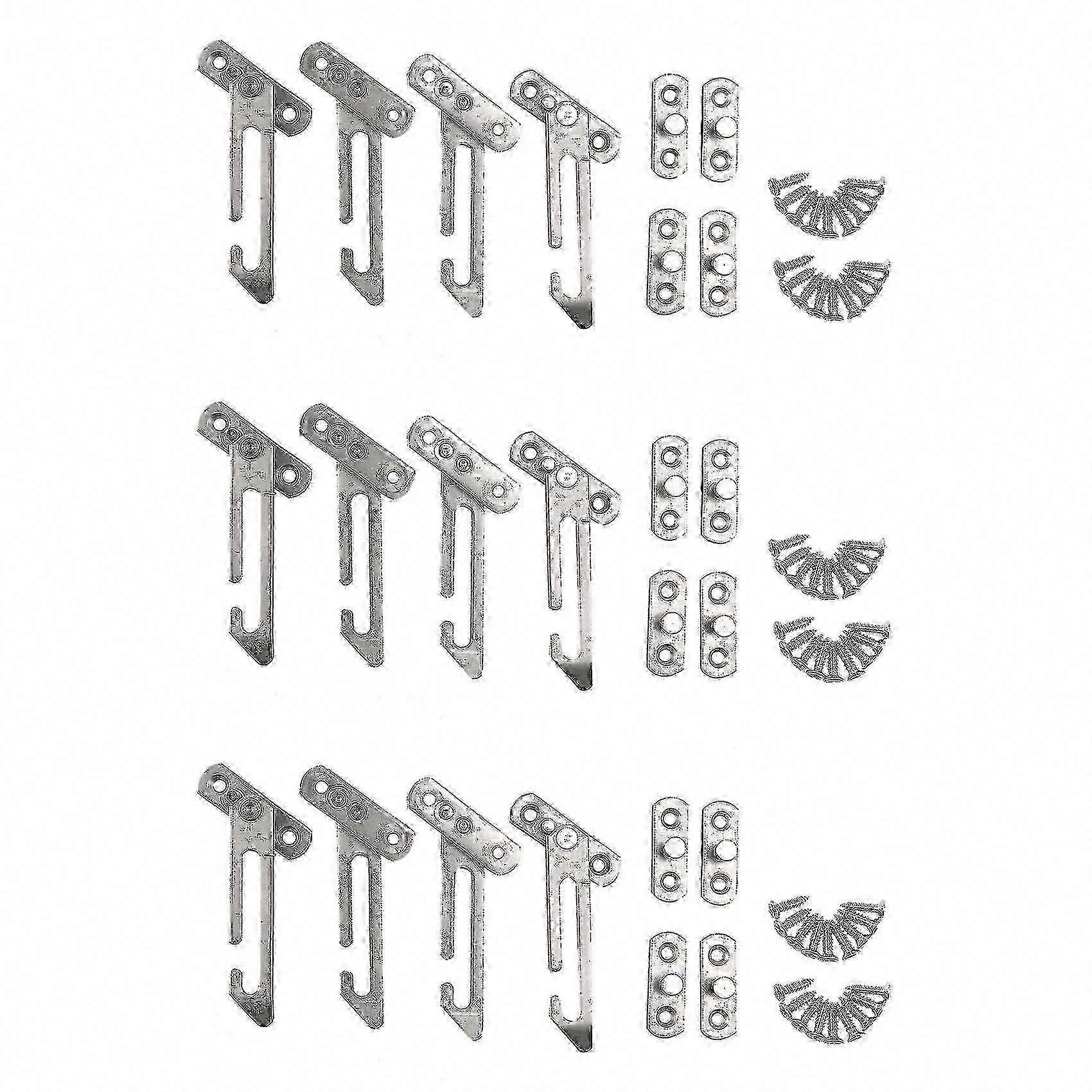 12 Pack Window Restrictor Locks, Stainless Steel Child Safety Window Restrictor Hook With S