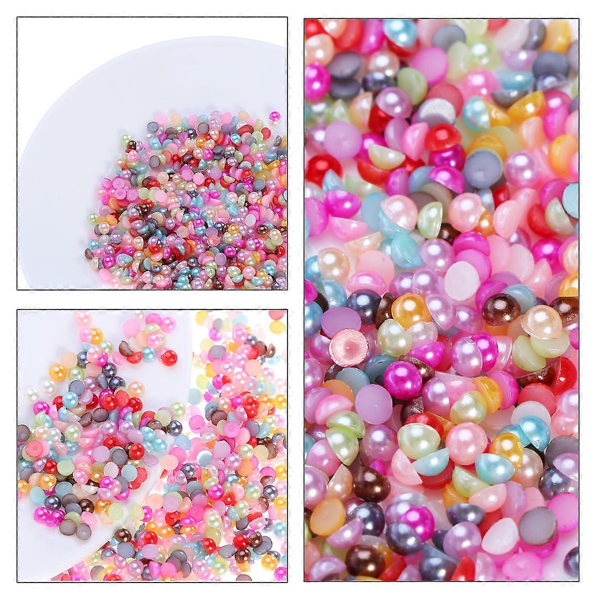 Craft Decoration Pearl Beads Half Round ABS Beads 2000Pcs Set