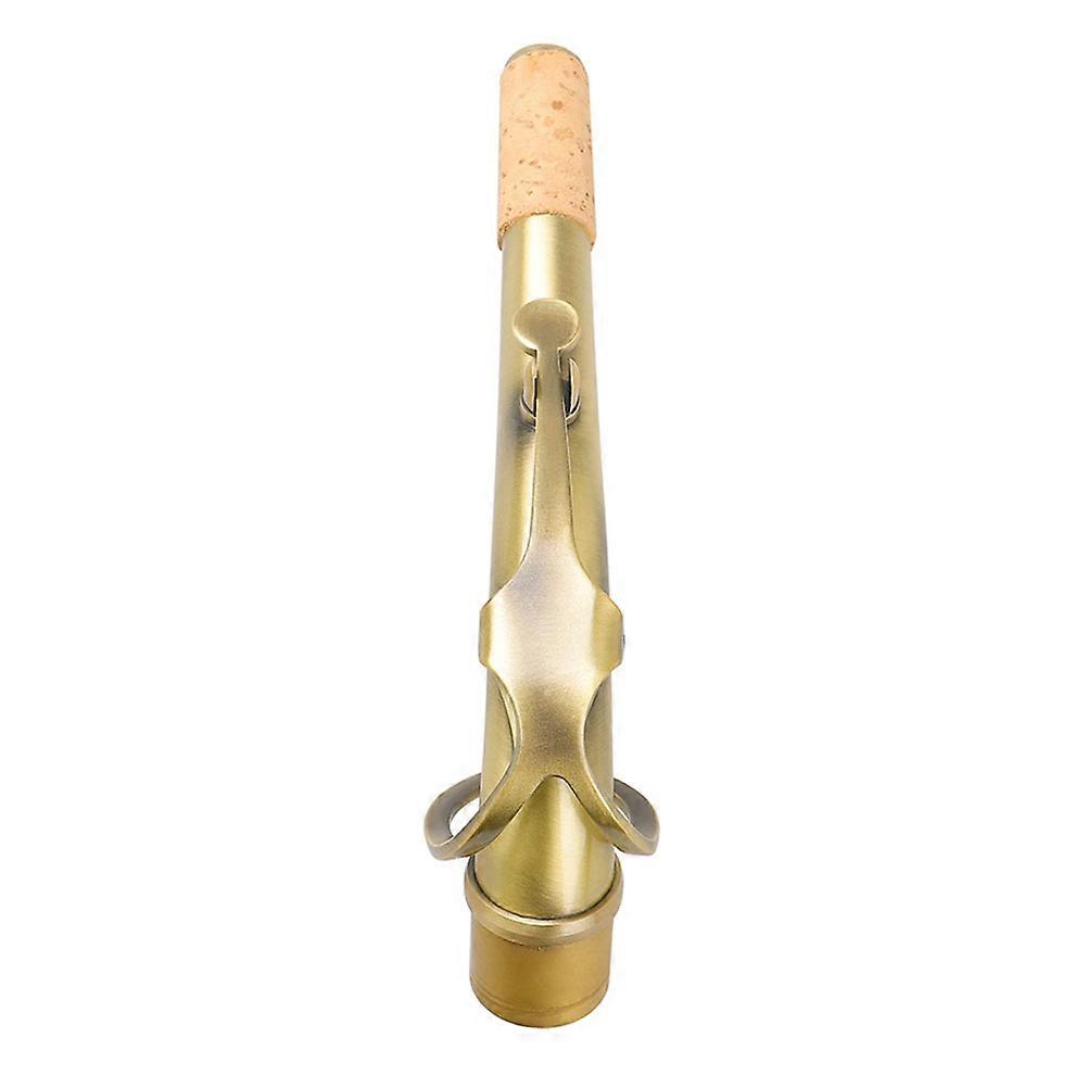 Saxophone Bend Neck Brass Sax Replacement Part Accessory 2Pcs Golden