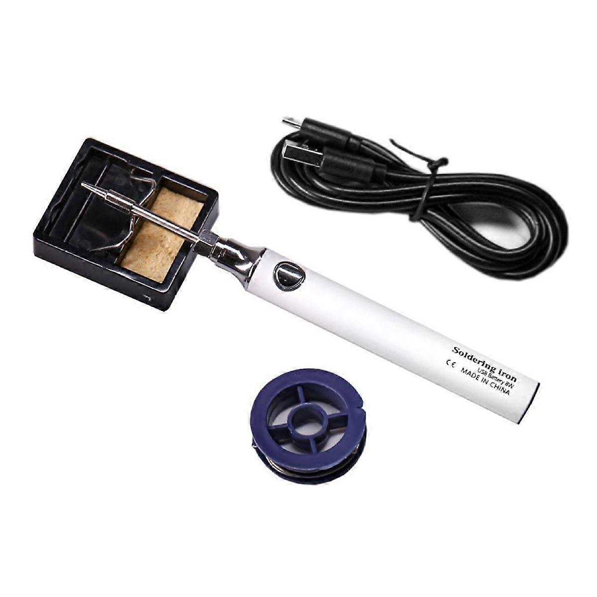 5V Fast Charging Lithium Built-in Wireless Soldering Iron Set White