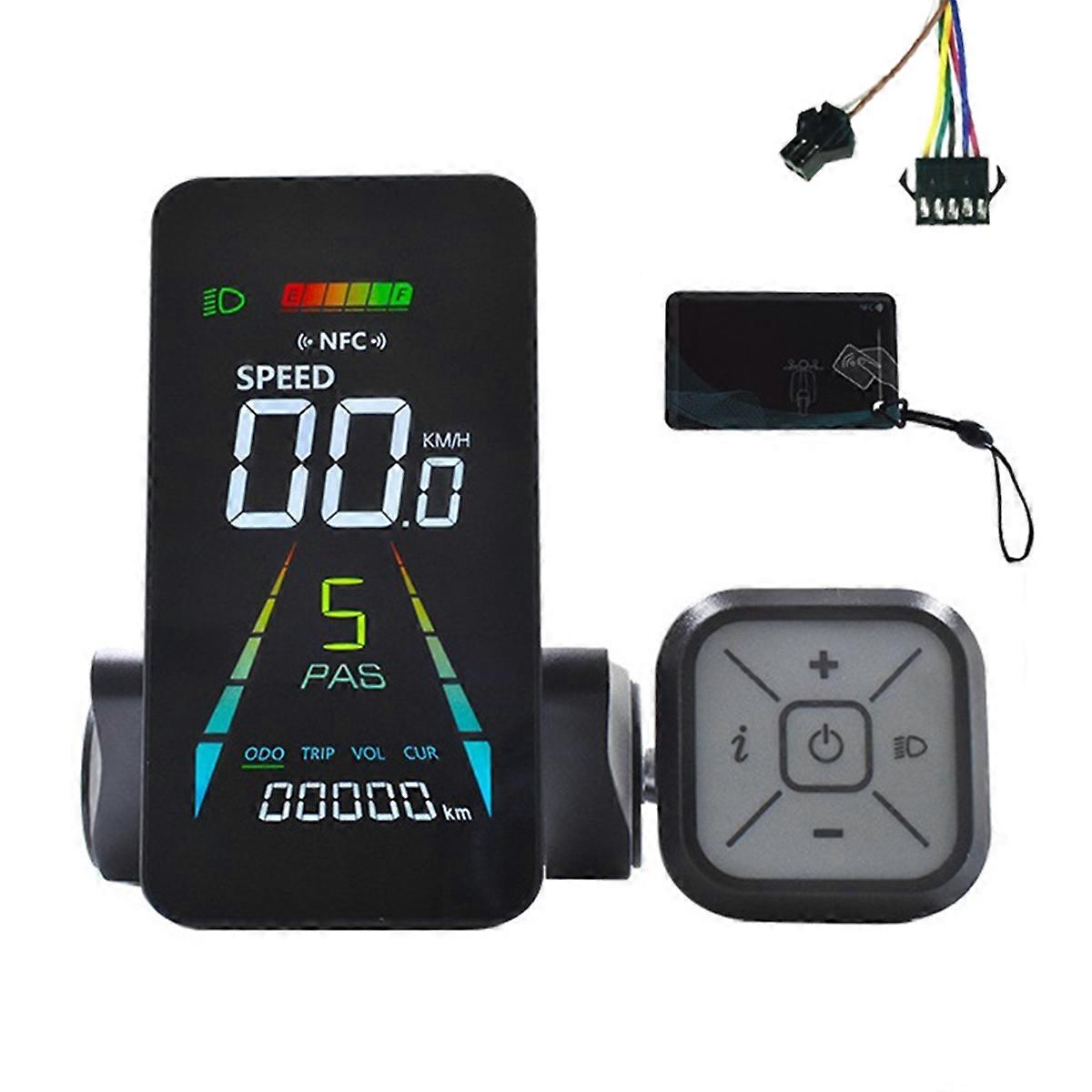 E-Bike NFC LCD Meter 24V/60V UART SM5+2PIN