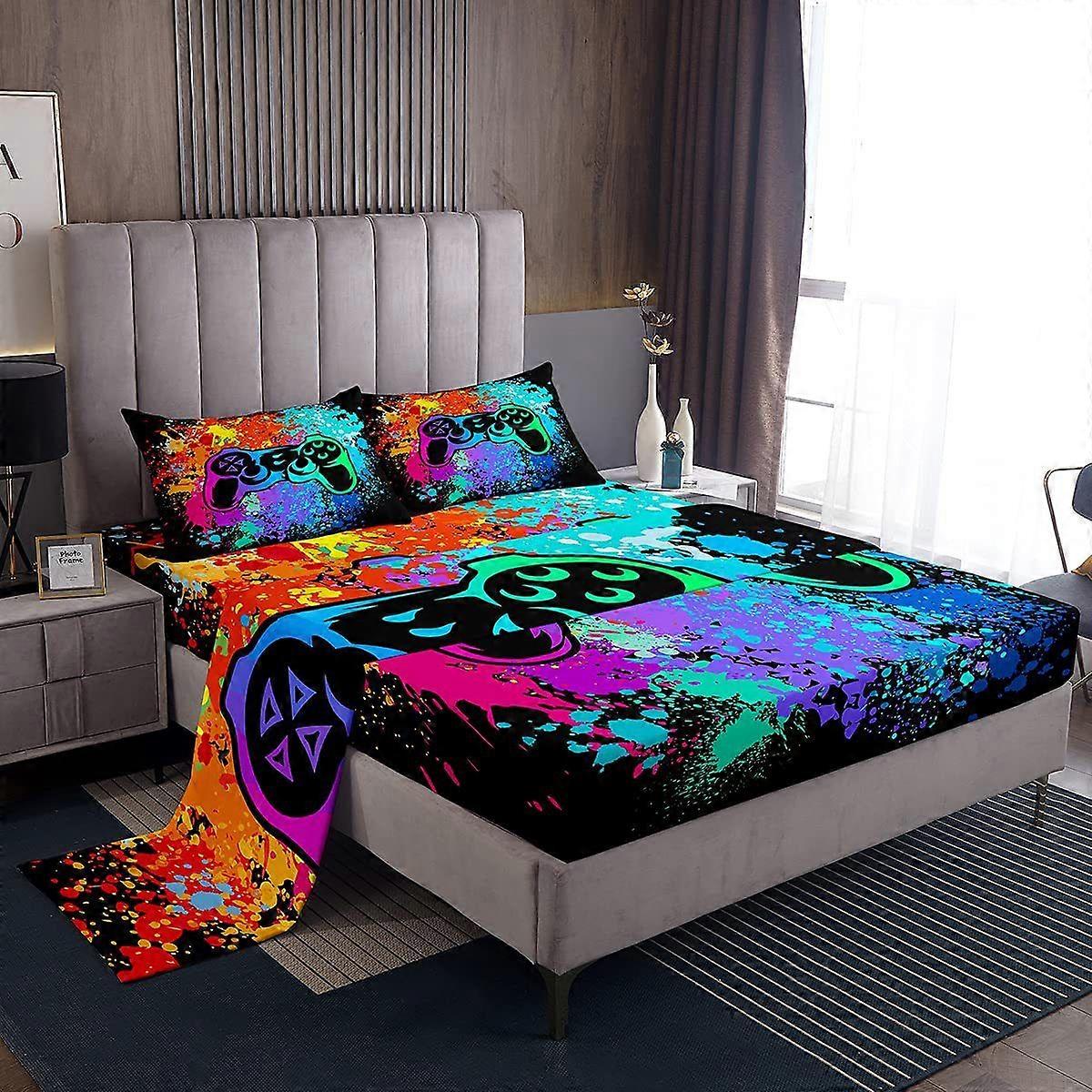 Gothic Skull Sheets Red and Black Skull Sheet Set