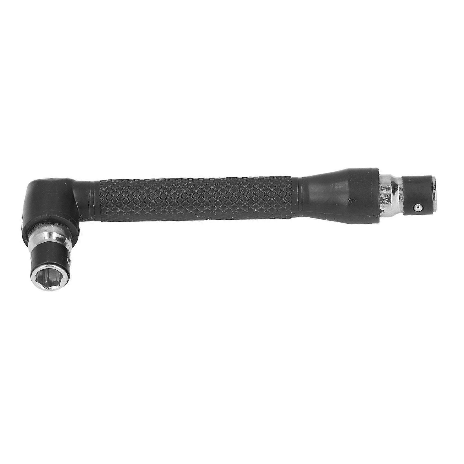 Double Head 90 Degree L Shaped 1/4in Hex Shank Socket Wrench Right Angle Screwdriver Adapter