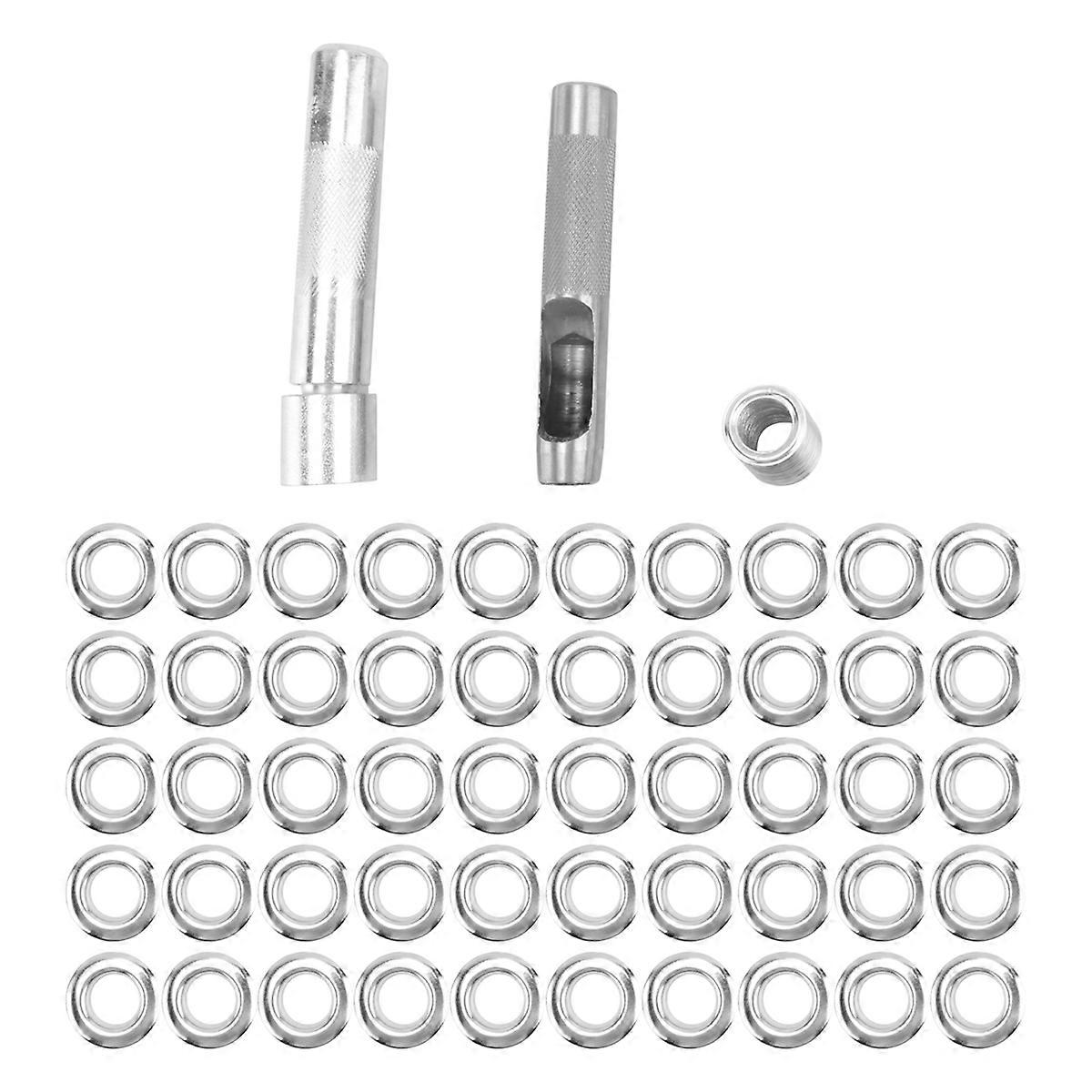 100Pcs Punch Grommets And Tarpaulin Awning Tent Tarp Repair Kit