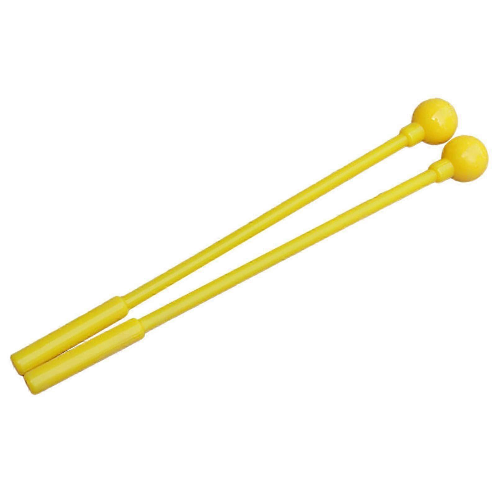 Yellow Plastic Drum Stick Mallet for Percussion Music Aid