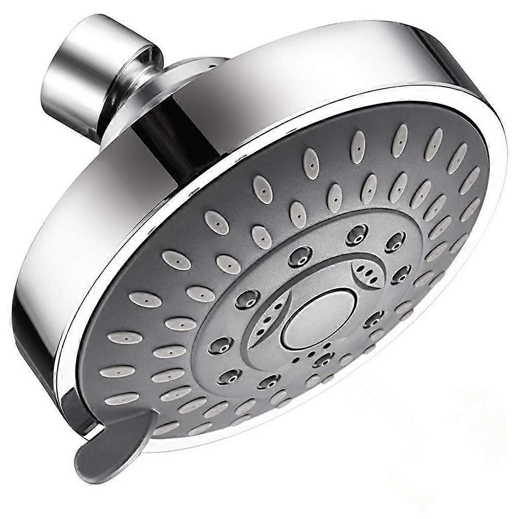 High Pressure Shower Head with Adjustable Settings, 5-Function Silver Shower Spray, Filtered Design, One Size