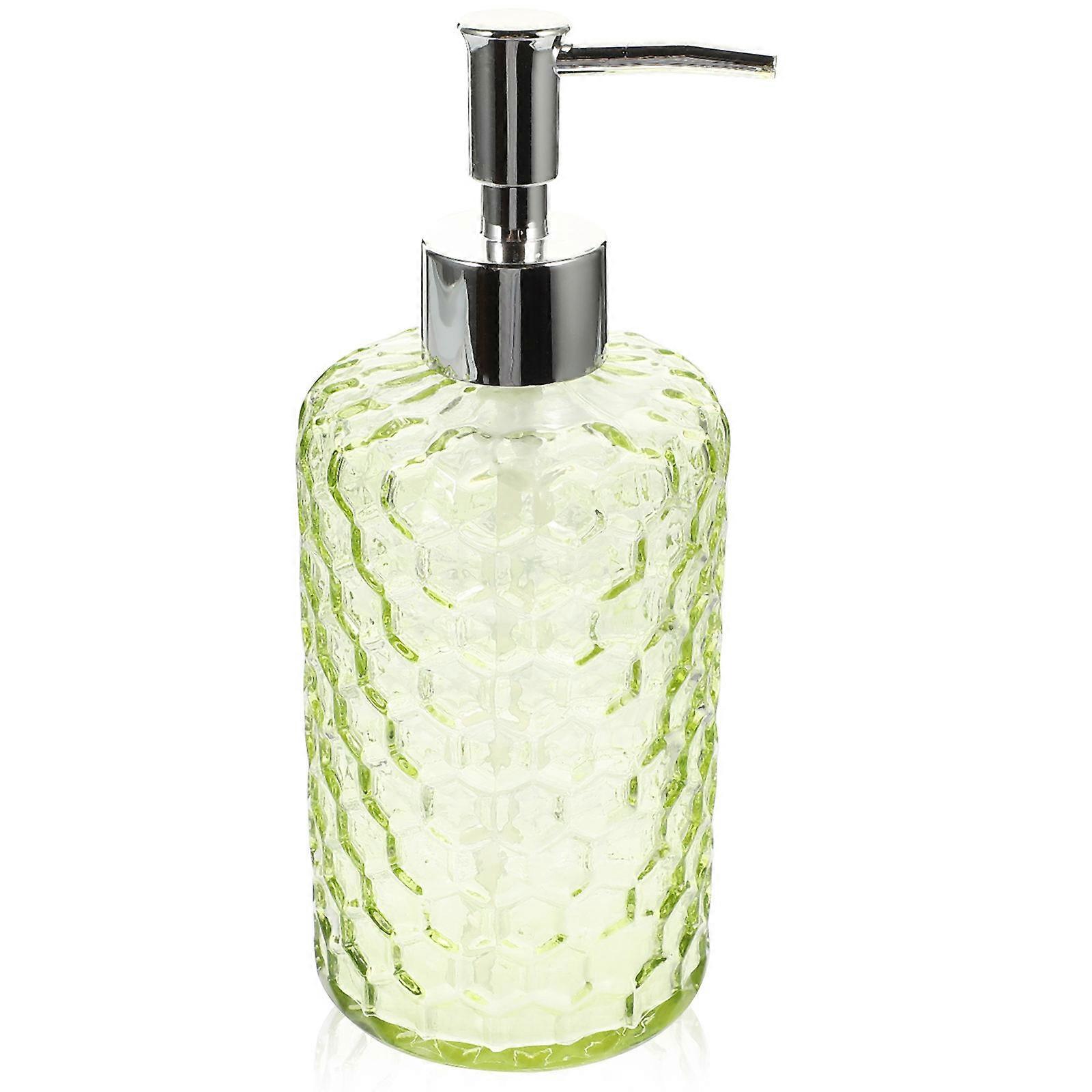 Hand Soap Dispenser Bottles for Storage with Pump 3Pcs Green Glass