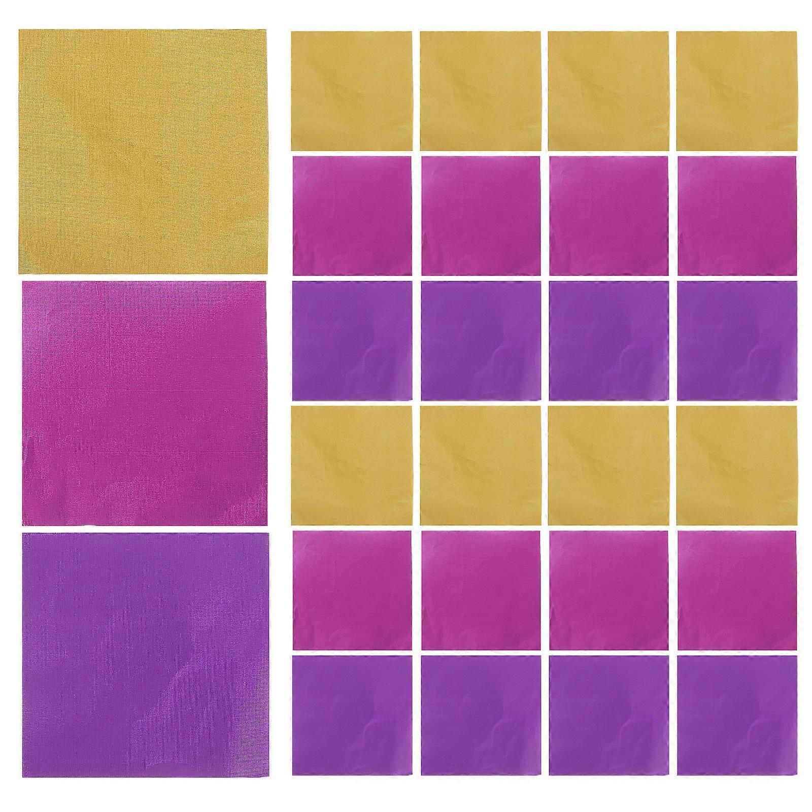 Chocolate Foil Wrappers Aluminum Square for Chocolate 600Pcs Colored