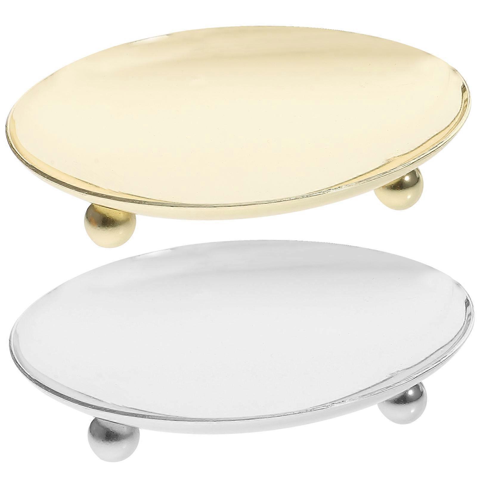 Candle Holders Decorative Tray Set Modern Style for Home 4Pcs