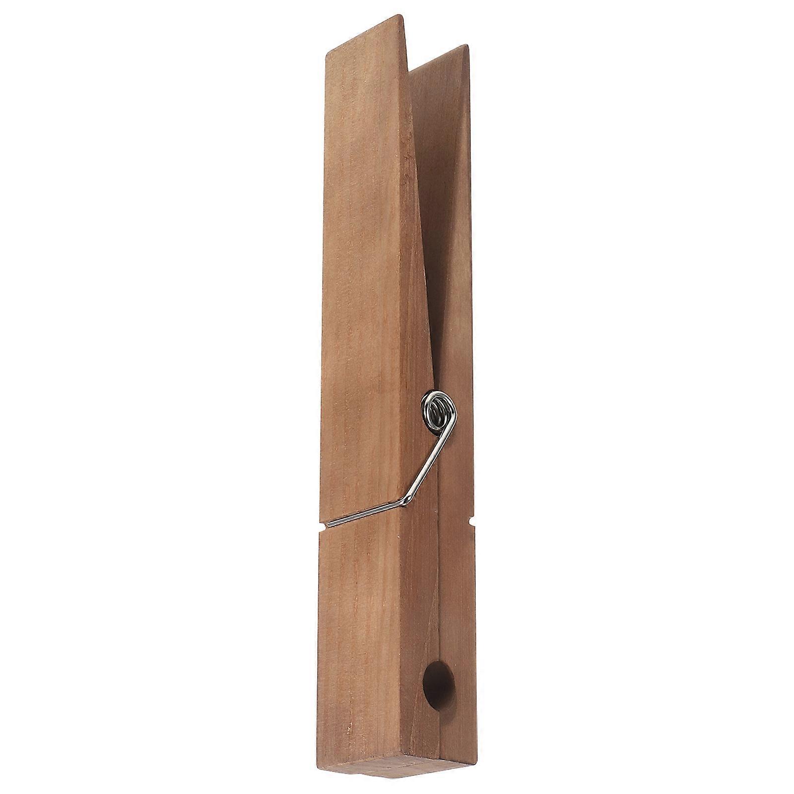 Rustic Design Jumbo Clip Shape Wooden Clothes Flexibly Adjustable Towel Holder For Bathroom Use 3Pcs