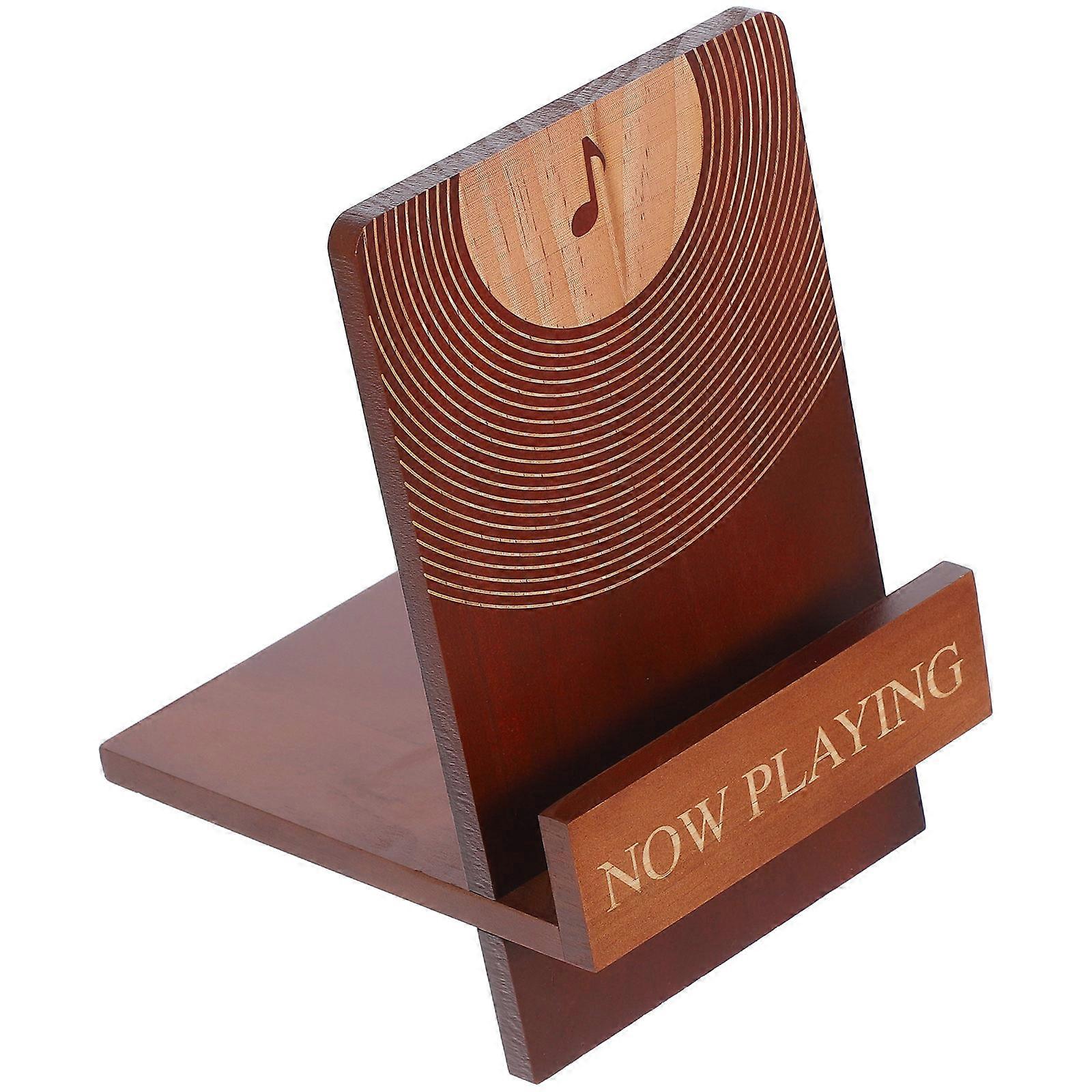 Stylish 3Pcs Vinyl Record Display Stand Storage Solution For Home Office Suitable For Music Enthusiasts Brown Color Modern Design