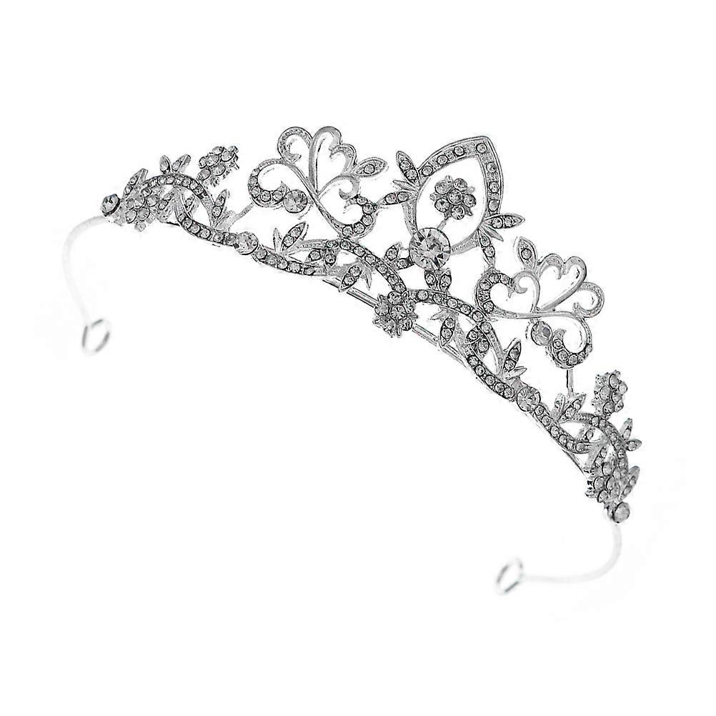 Bride Crown for Wedding 4Pcs Alloy Rhinestone Delicate Crown Set