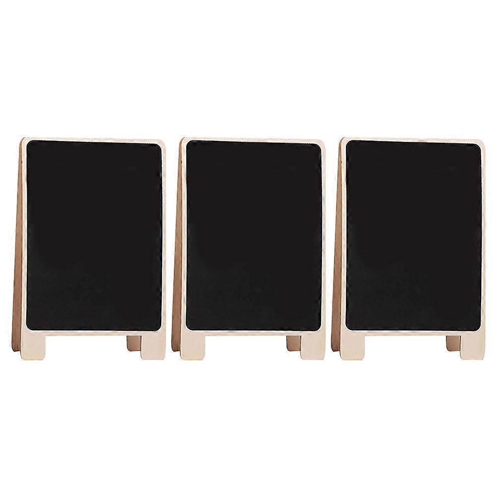 3Pcs Wooden Small Blackboard for Message Double Sided Standing Boards