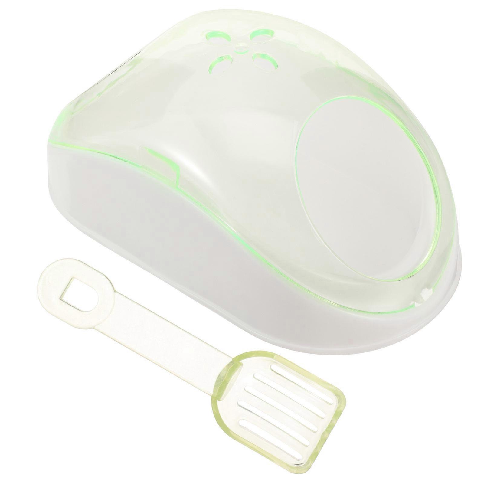 Small Pet Bathtub for Bath Use 4Sets Light Green Plastic Hamster Bath