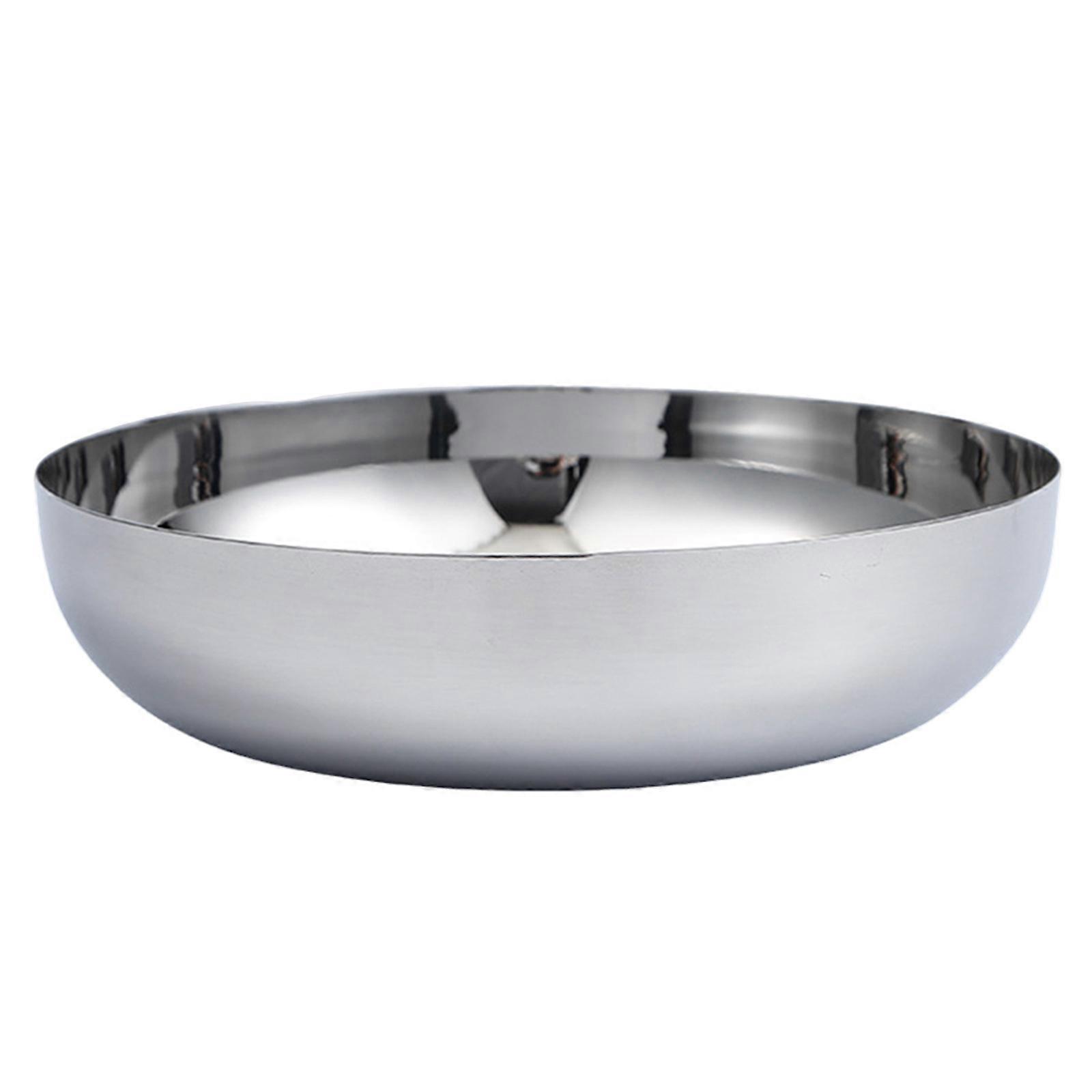 Multi-Function Food Bowl Convenient Serving Bowl for Kitchen Use 2Pcs Silver