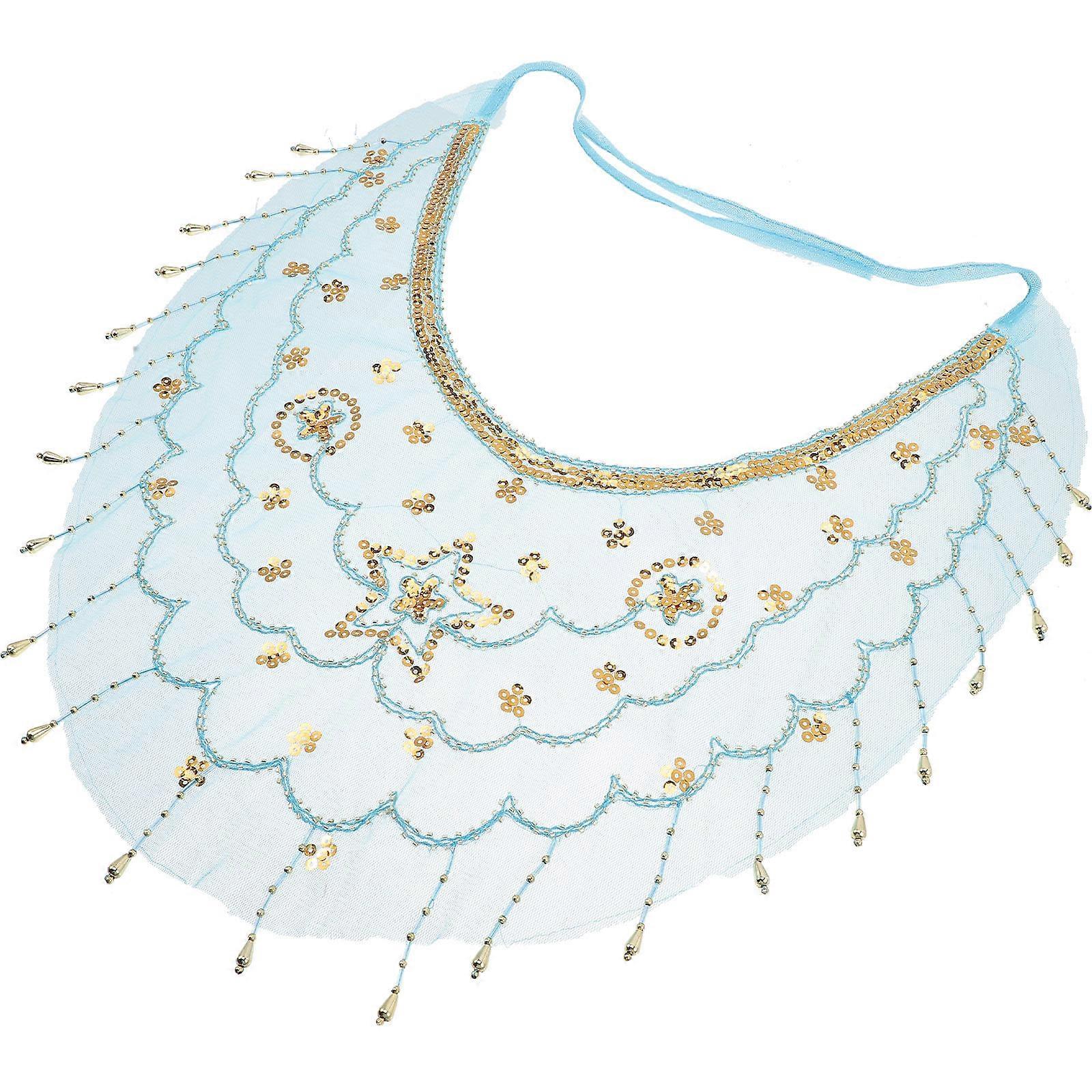Mysterious Women Veil Dance Performance Accessory 45x40cm Rectangular Design Party Use 5Pcs