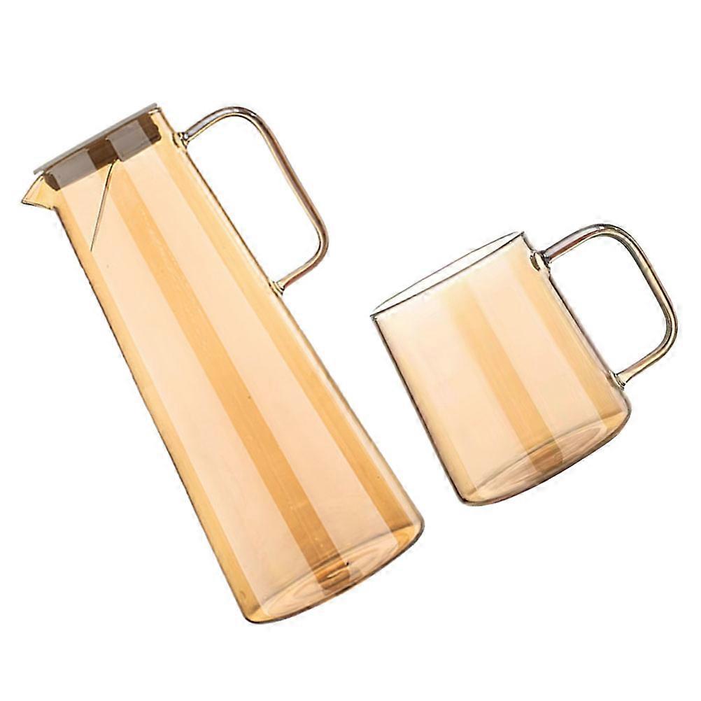 Chocolate Glass Jug for Tea Serving 1Set Large Capacity Kettle