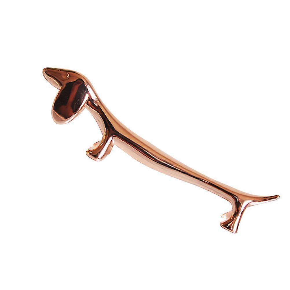 Rose Gold Chopsticks Rest Holder Dog Shaped Tableware Storage for Dining Table Use 1Pack