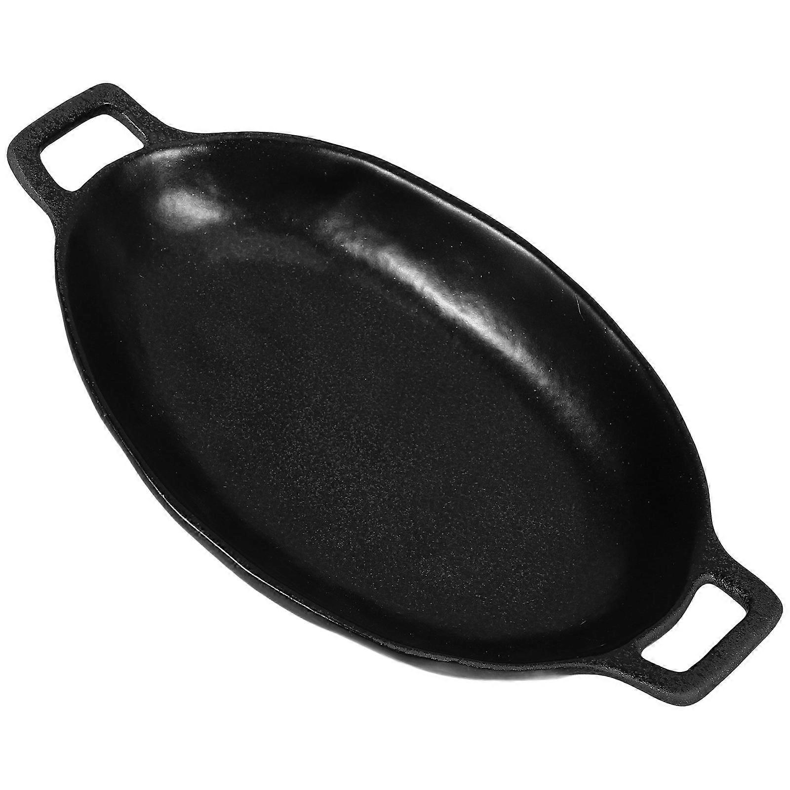 Rectangular 2Pcs Ceramic Dinner Plate With Dual Handles Perfect For Daily Dining And Catering Occasions In Black