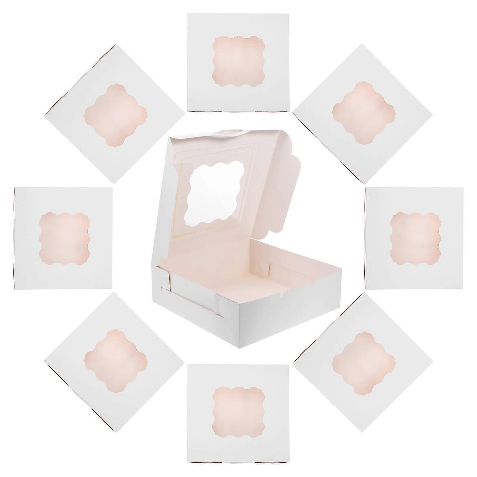 Egg Cake Boxes Cake Packing Containers for Storage 20Pcs White Kraft Paper