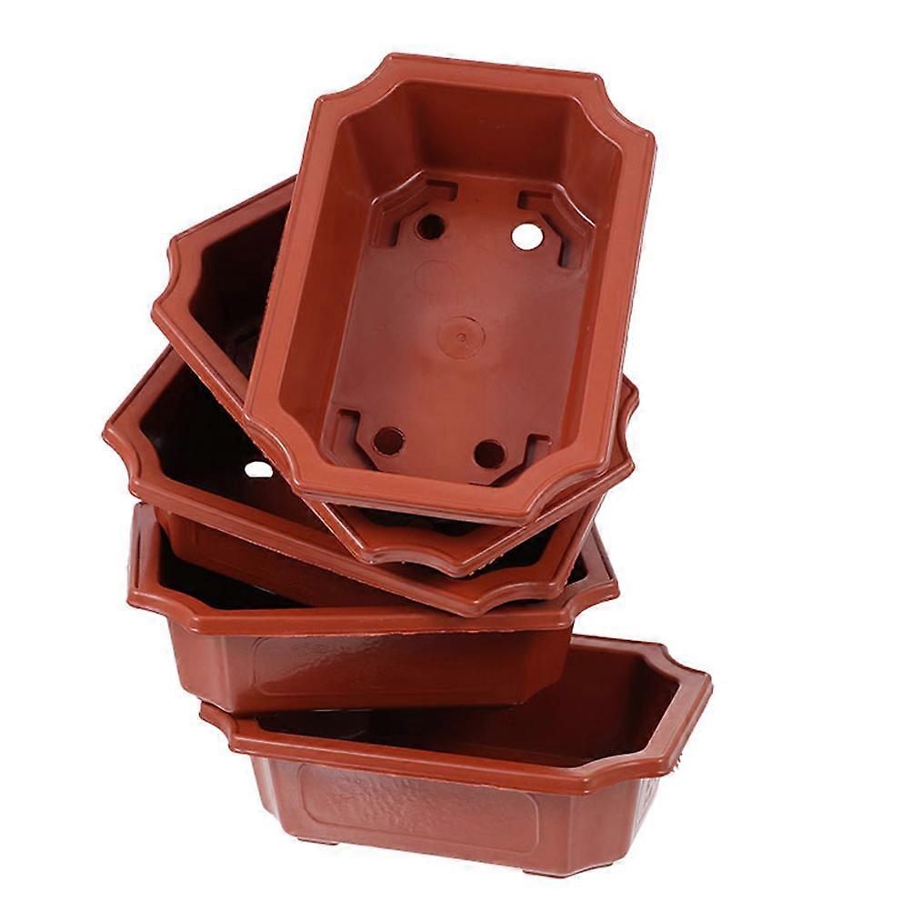 Minimalist Style Flower Planters 15 Pcs Practical Planters For Gardening And Home Accessory In Dark Red