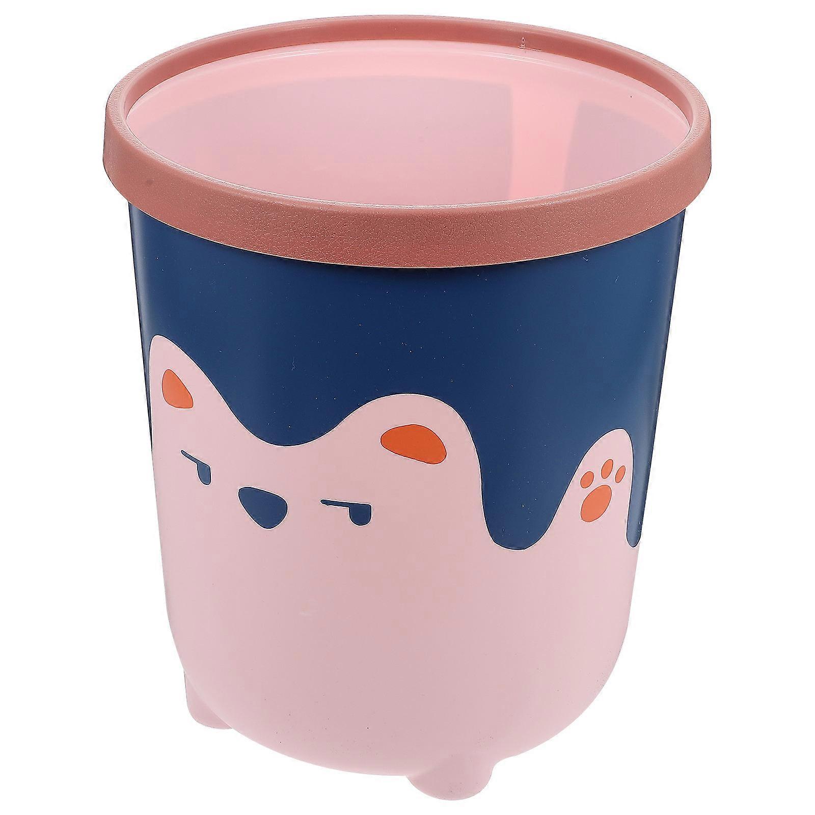 Plastic Waste Bin Home Trash Can for Storage Use 1Pcs Pink