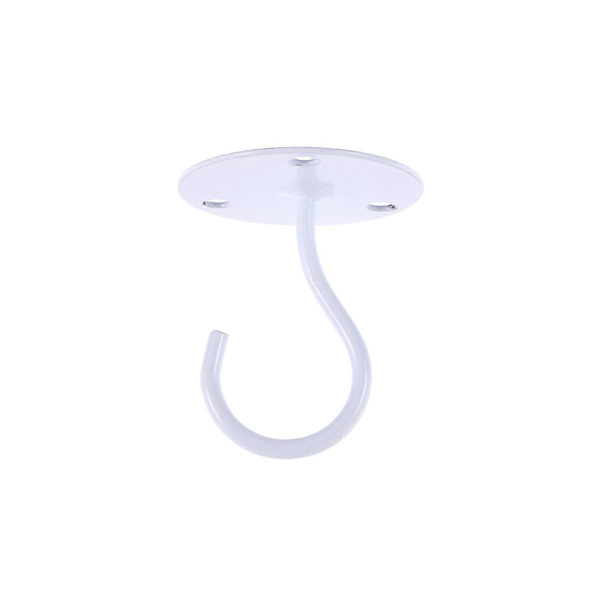 Small Elephant Trunk Shaped Hooks Overhead Hooks for Indoor Use 2Pcs White