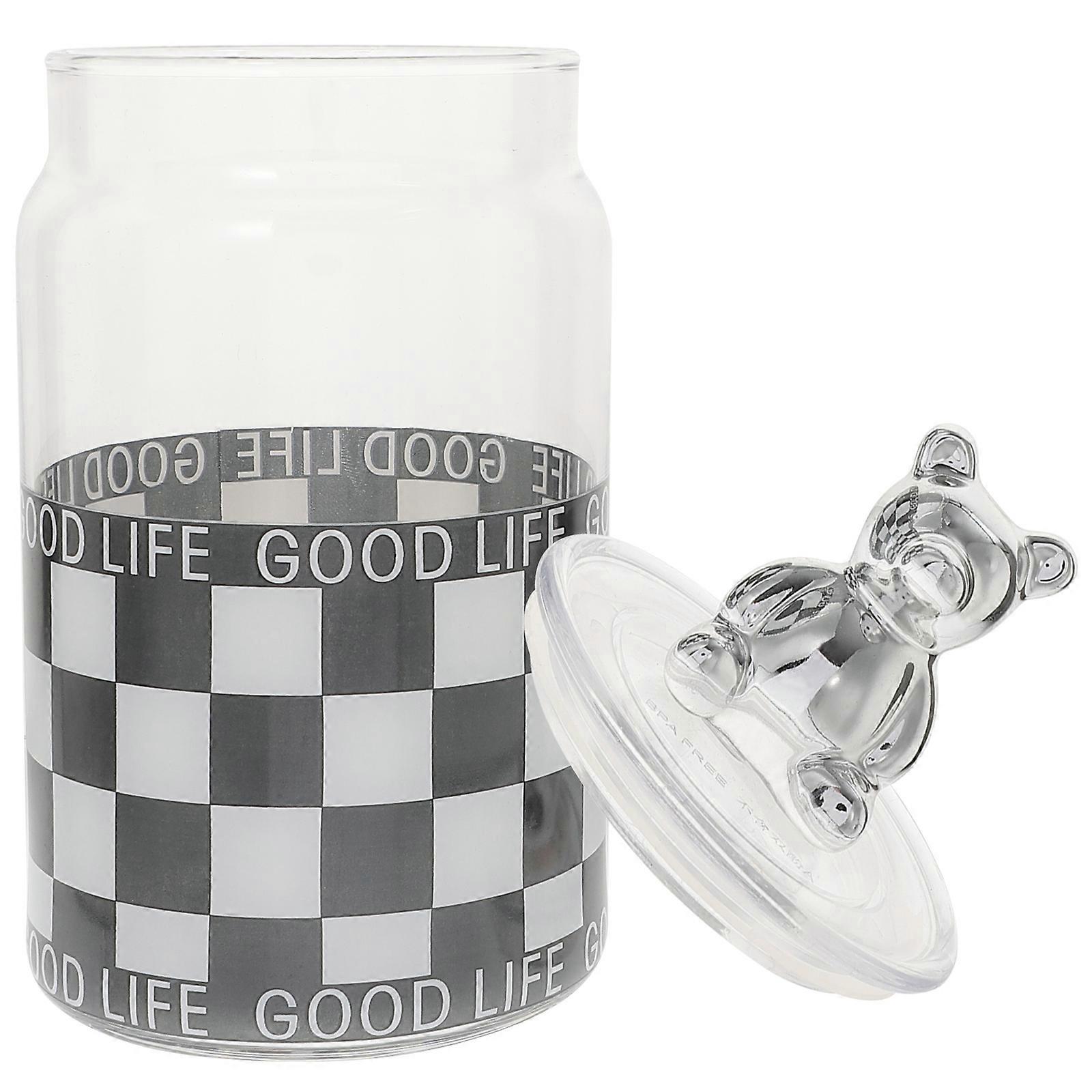 Glass Storage Jar with Lid Candy Storage Jar 5Pcs for Food Preservation