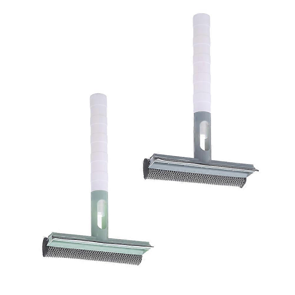 2Pcs Glass Wiper Window Cleaning Equipment For Homeowners With Ergonomic Handle Assorted And Dry Dual Use