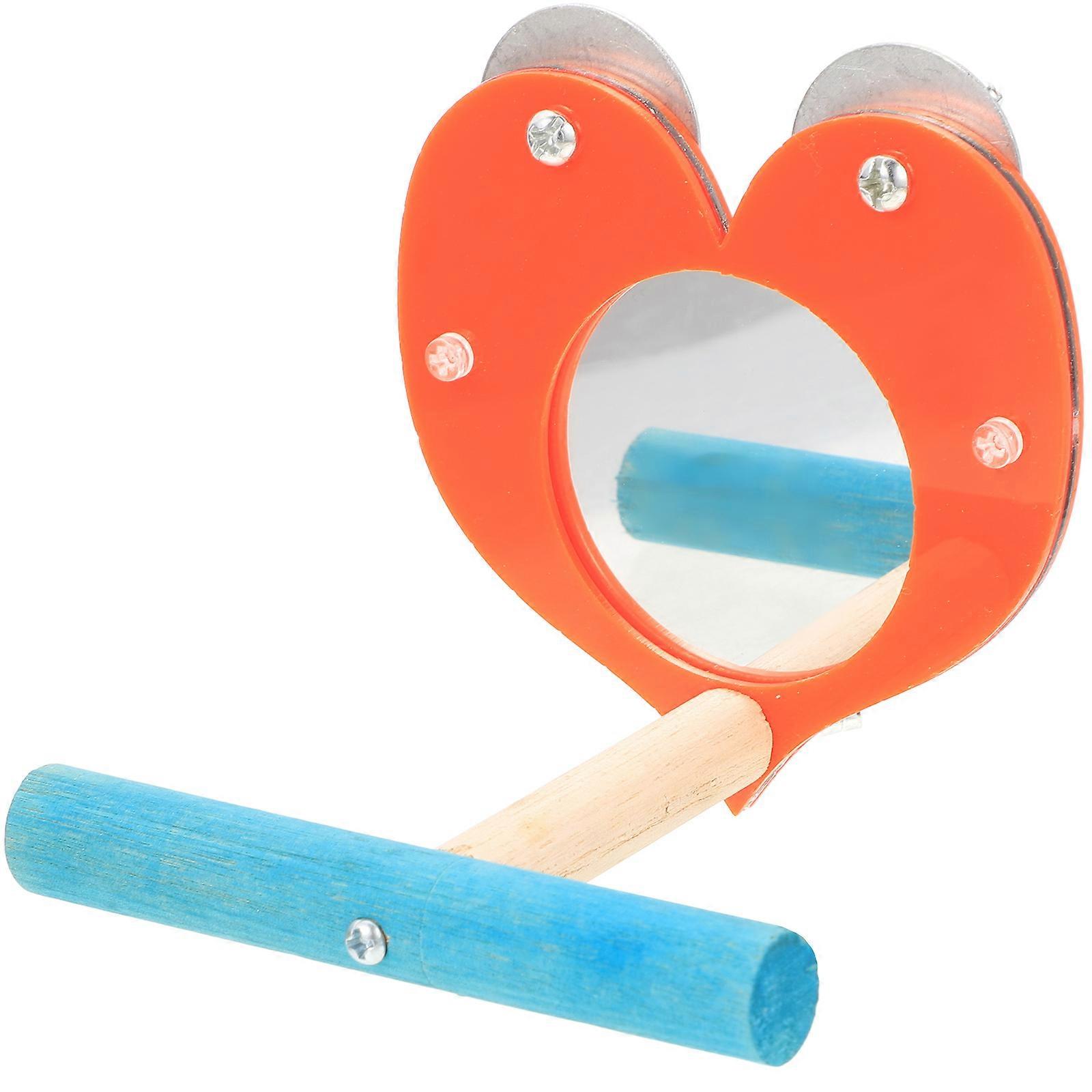Parrot Mirror Toy Acrylic Bird Educational Interactive Training Toy 4Pcs