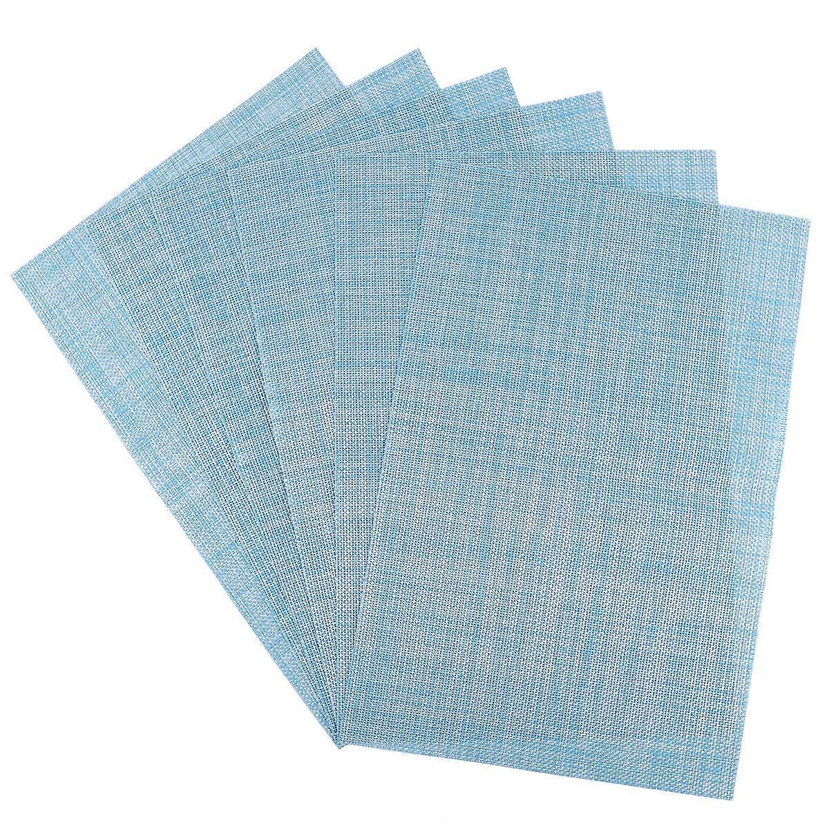 Blå varmeisolerende måtte til skridsikker PVC-bordmåtte 6 stk.