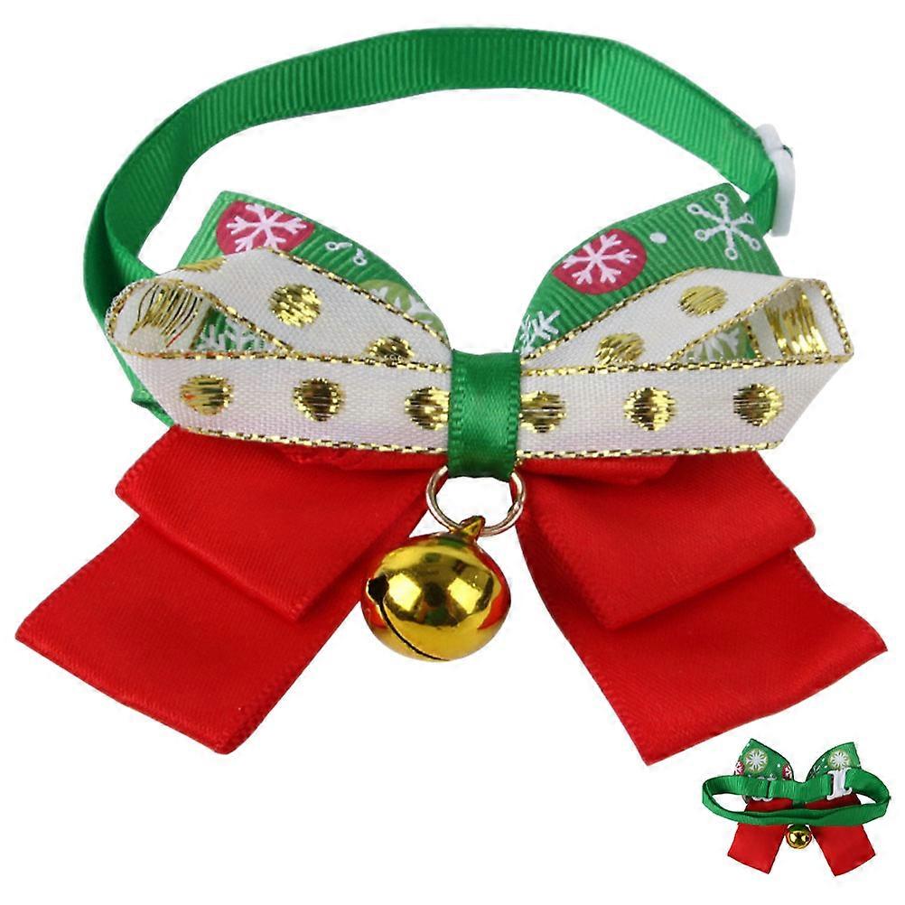 Adjustable Dog Collar with Christmas Bell 2Pcs Pet Accessory