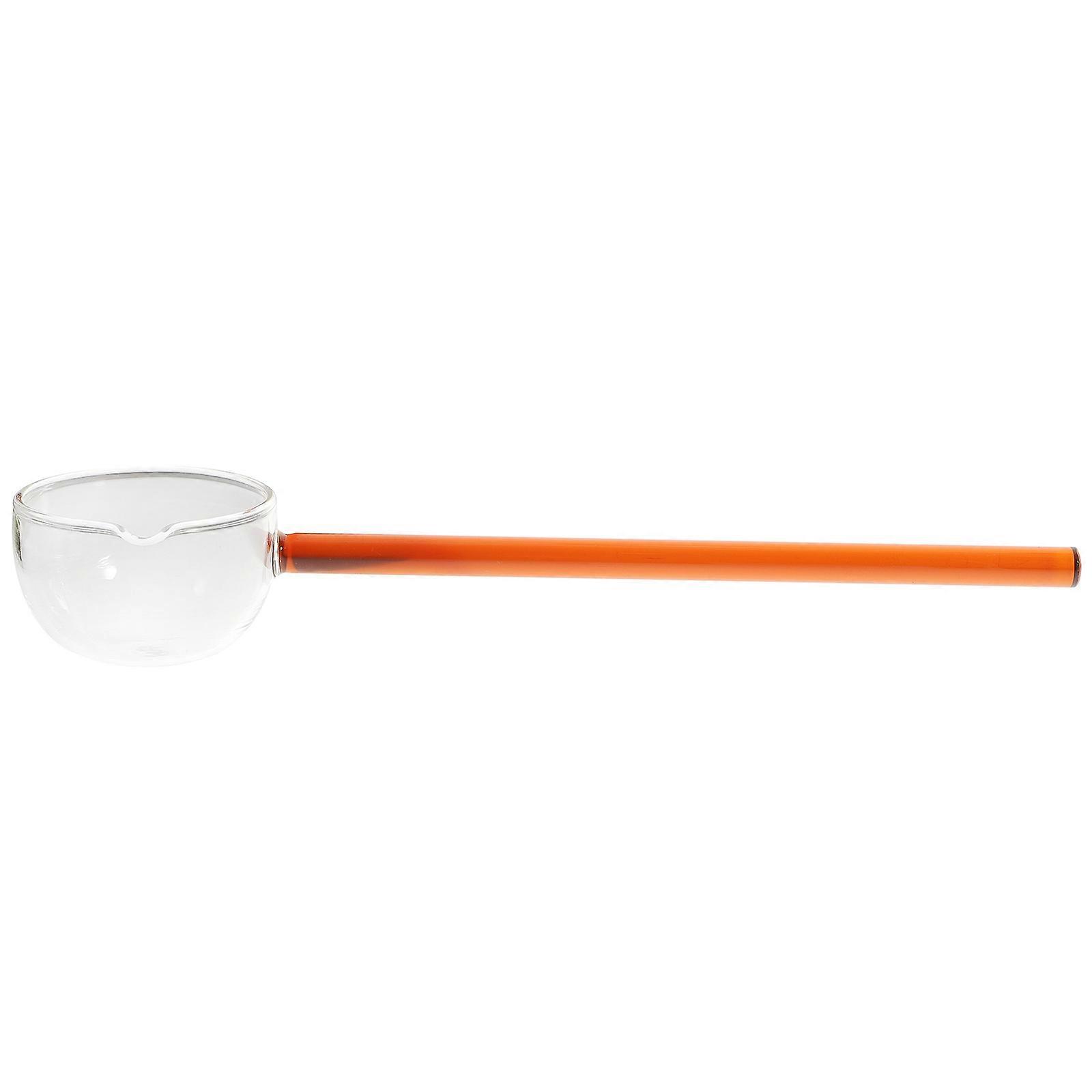 Coffee Stirring Spoon Sugar Spoon Glass Long Handle For Home Use 1Set