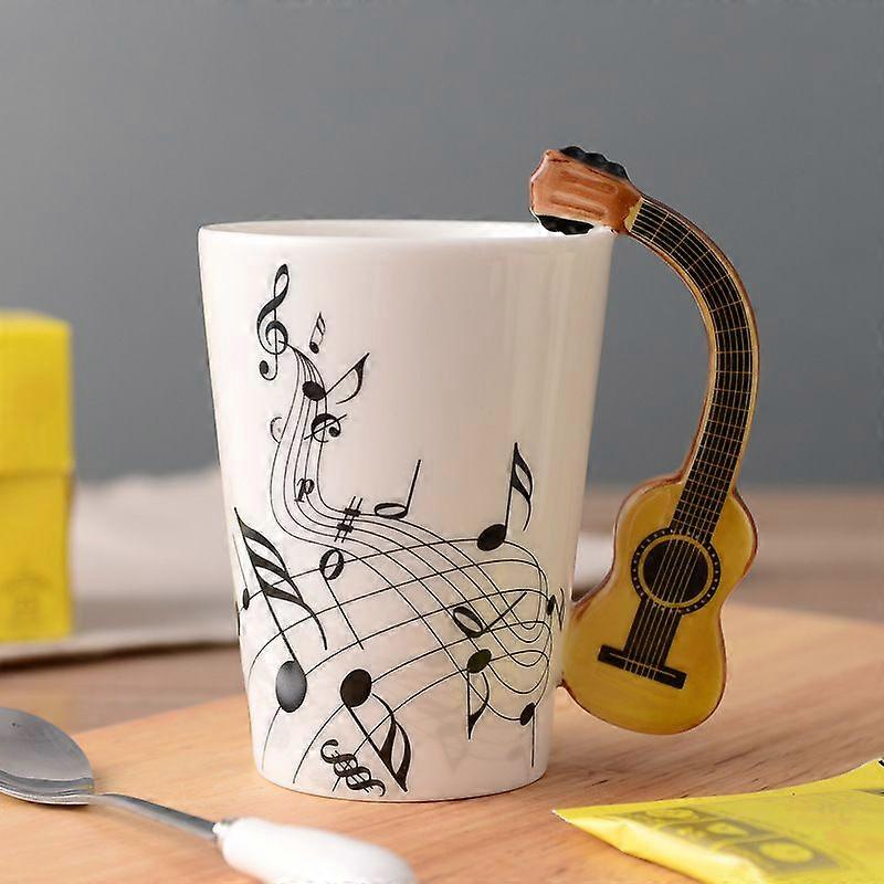Unique Musical Guitar Coffee Mug, Great Ceramic Mug Gift D