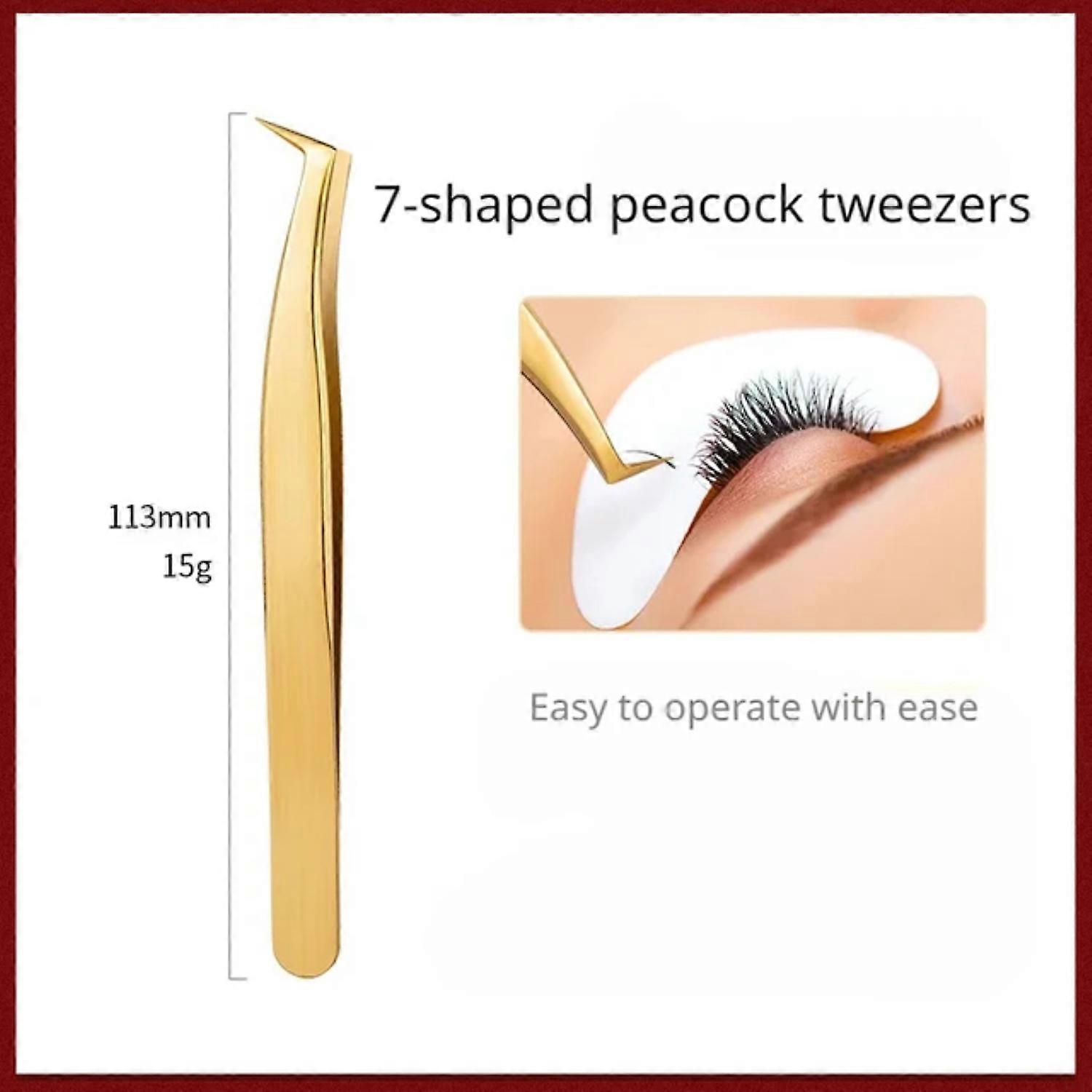 DEKAXID False Eyelashes Tweezers False Eyelash Extensions Personal Curved Strip Eyelashes Brow Clamps Makeup Tools Tweezer Makeup Tools