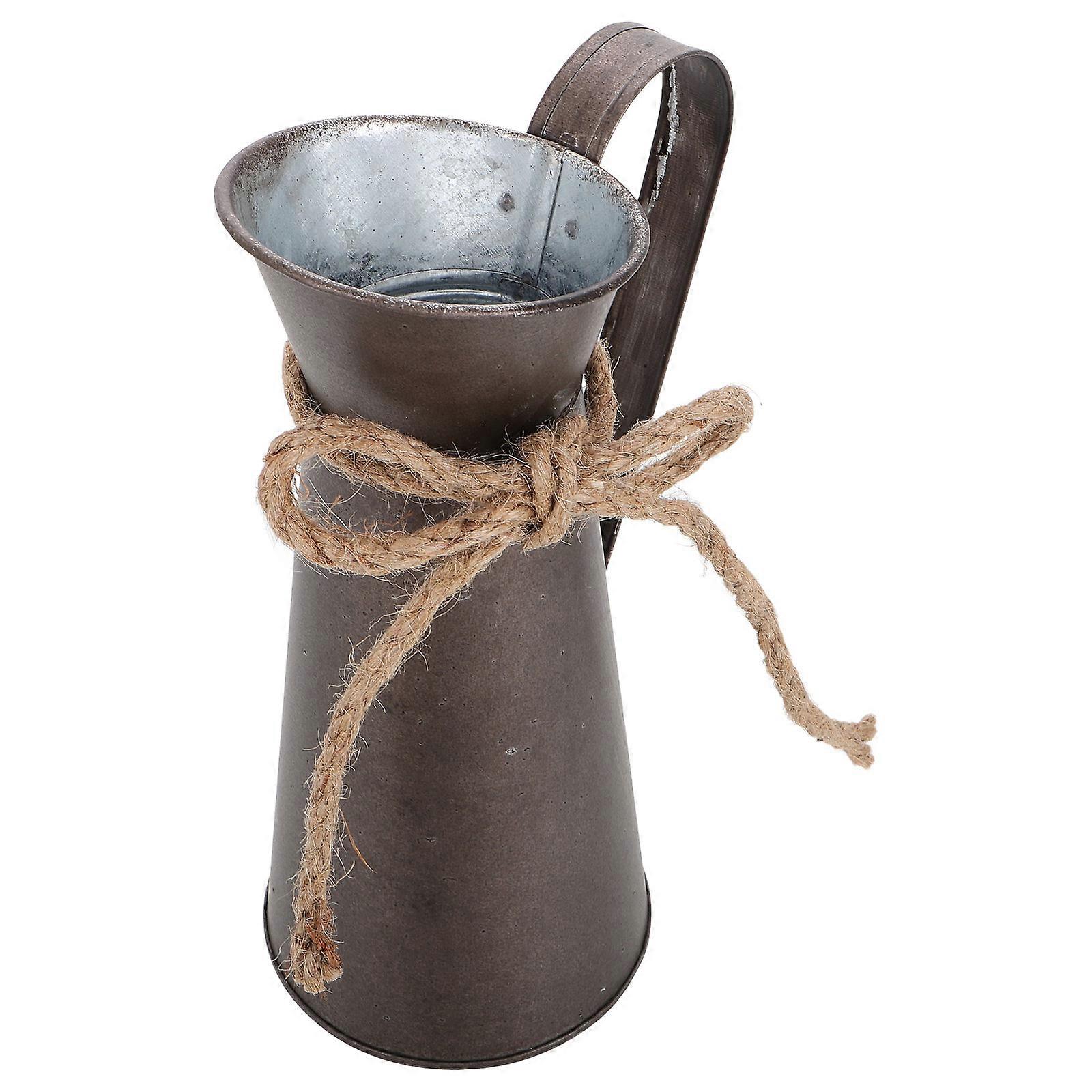 Rustic Flower Bucket Iron Metal Vase for Creative Flower Display 4Pcs